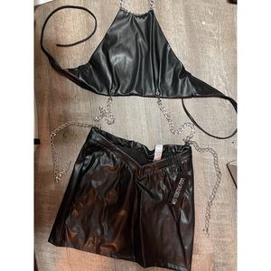 NWT S Current Mood Rage Within Chain Skirt Set